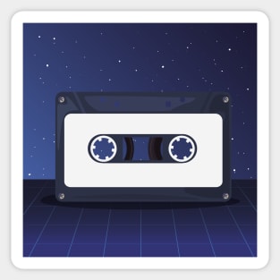 Futuristic Retro Cassette Tape Sticker